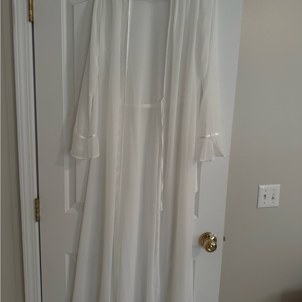 White Bridal Robe and Set